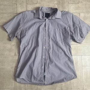Nicole Miller "NM AN" striped button-down dress shirt size Large